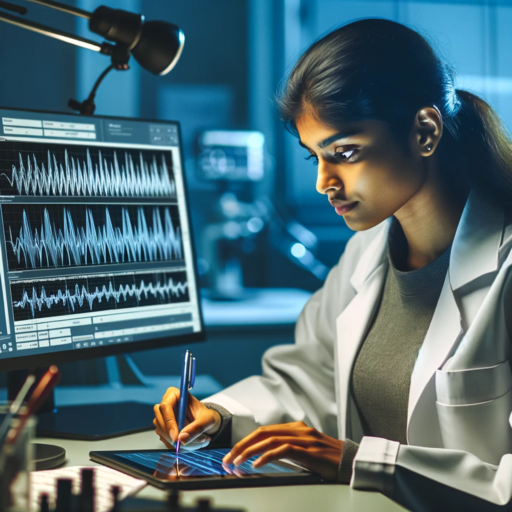 biomedical engineer studying graphs
